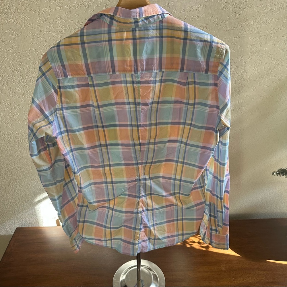 Frank & Eileen Pastel Plaid Preppy Button Down Shirt Size S 100% cotton - Picture 4 of 6